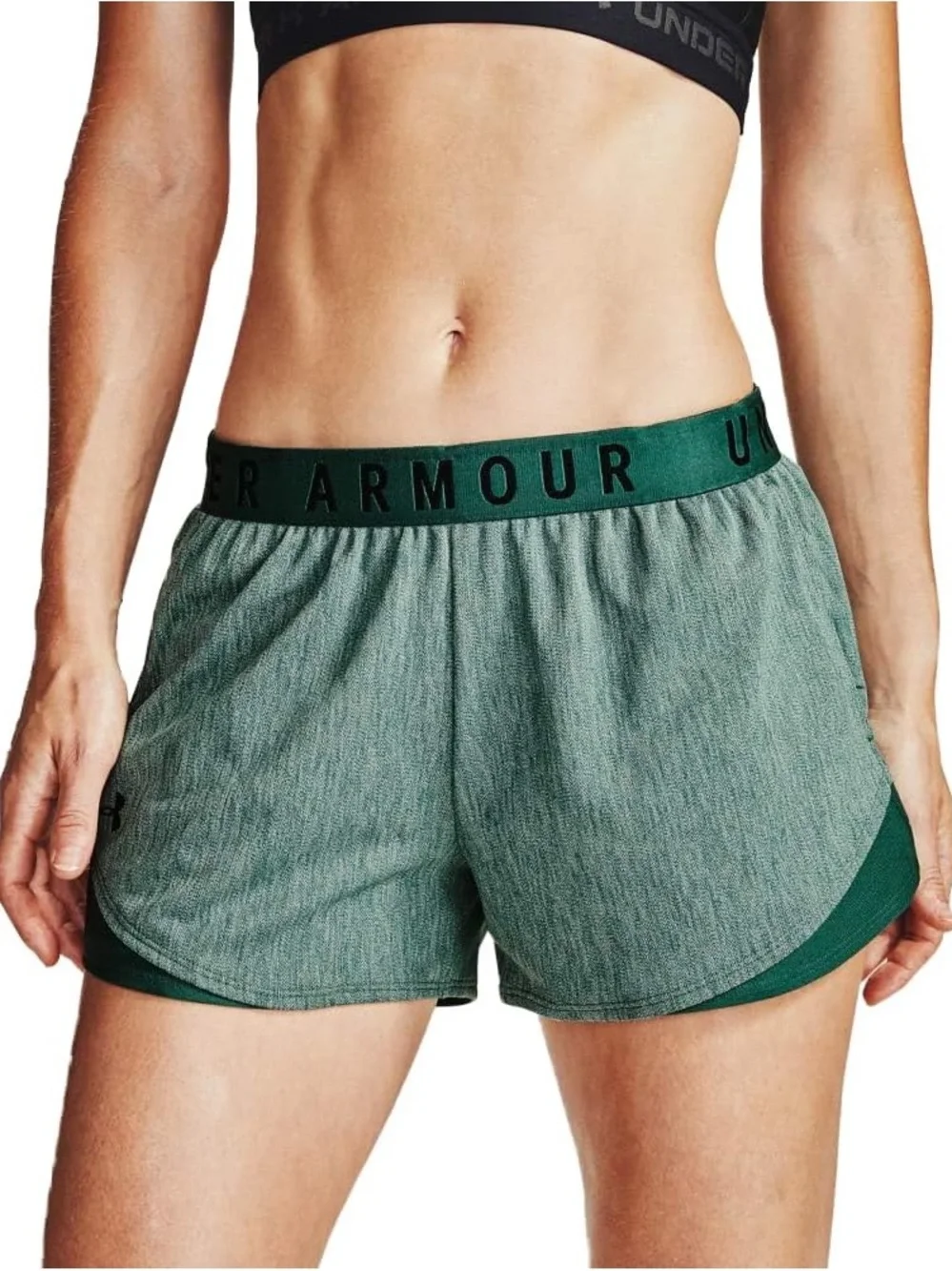 SALE! Under Armour Women's 4-Pack Athletic Shorts - Red, Teal, Gray, Green - Picture 8 of 9